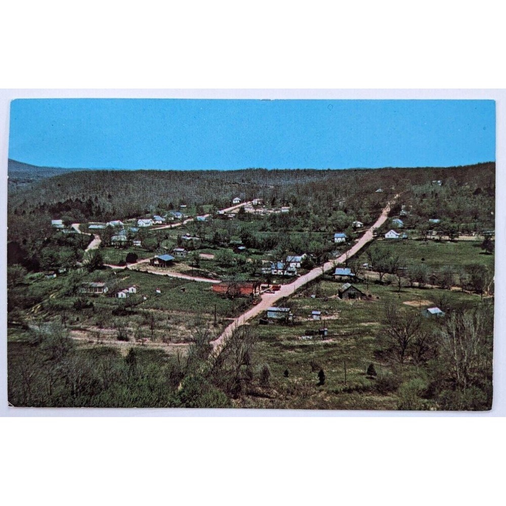 Gilbert Arkansas Searcy County Aerial View Buffalo River Vintage Chrome Postcard